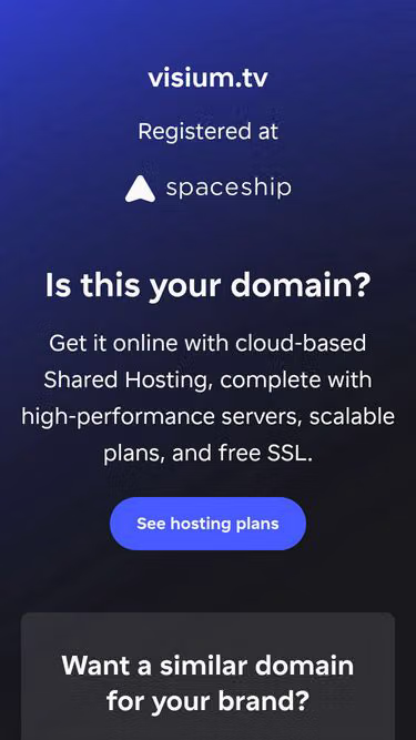 Screenshot of visium.tv