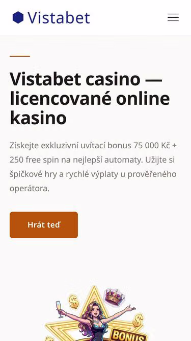 Screenshot of vistabet.cz