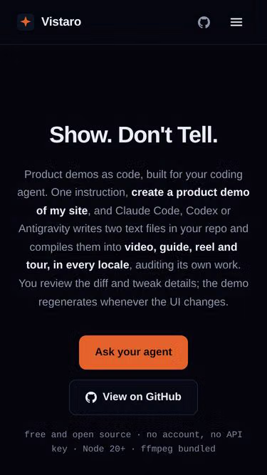 Screenshot of vistaro.dev