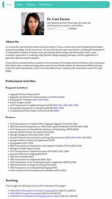 Screenshot of visualcomputing.nl