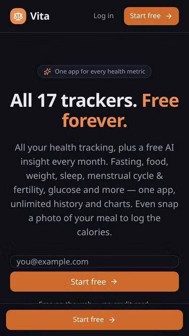 Screenshot of vitaa.app