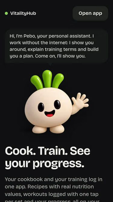 Screenshot of vitalityhub.app