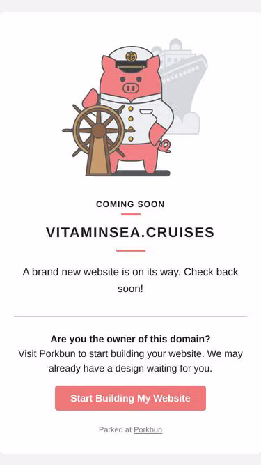 Screenshot of vitaminsea.cruises