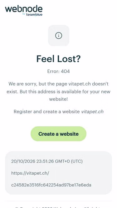 Screenshot of vitapet.ch