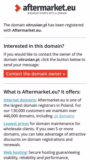 Screenshot of vitruvian.pl