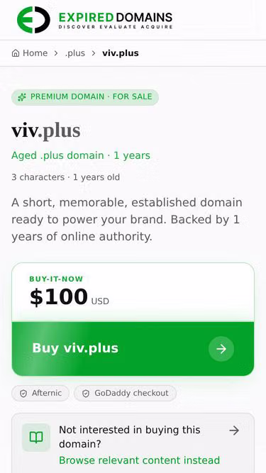 Screenshot of viv.plus