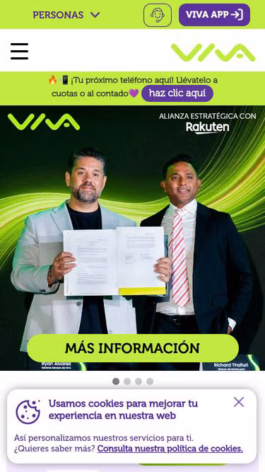 Screenshot of viva.com.bo