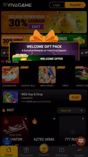 Screenshot of vivagame.ng