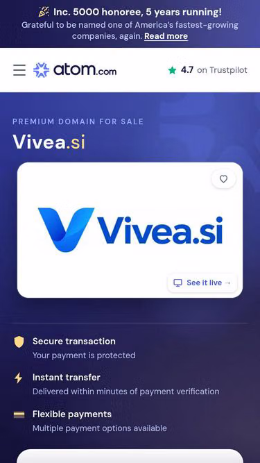 Screenshot of vivea.si