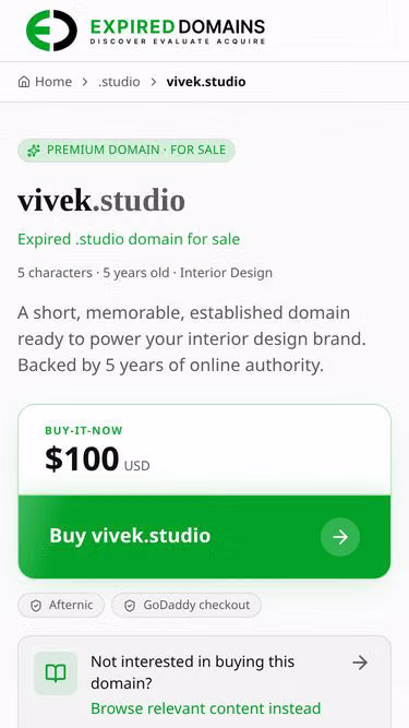 Screenshot of vivek.studio