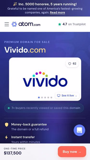 Screenshot of vivido.com