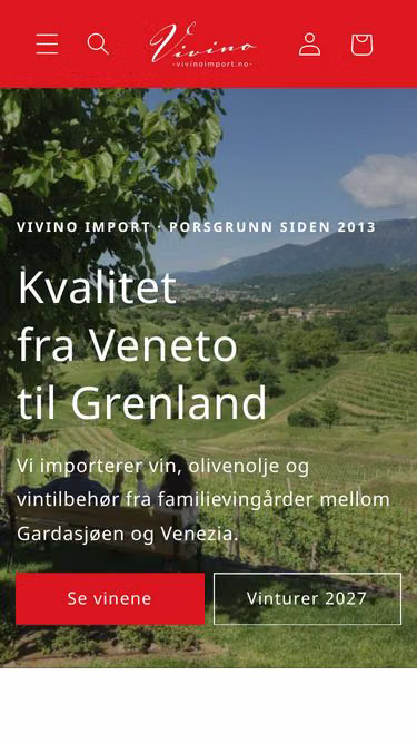Screenshot of vivino.no