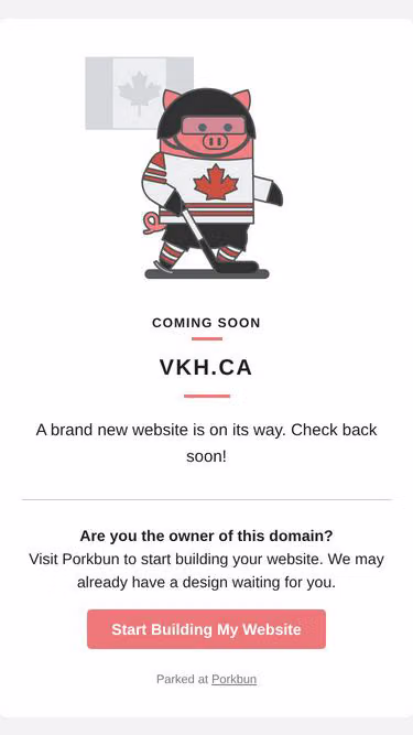 Screenshot of vkh.ca