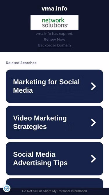Screenshot of vma.info