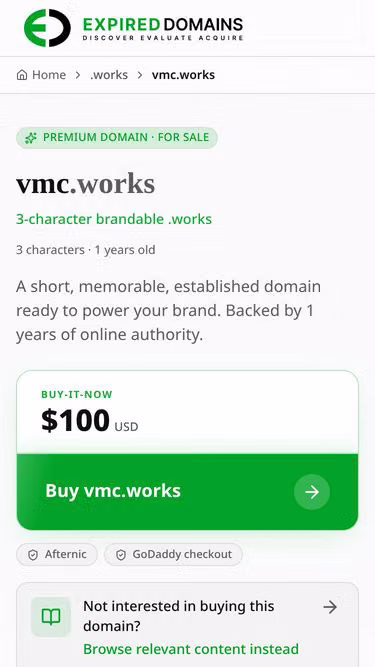 Screenshot of vmc.works