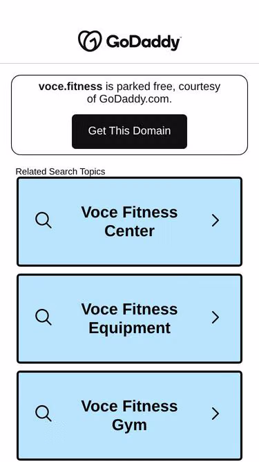 Screenshot of voce.fitness