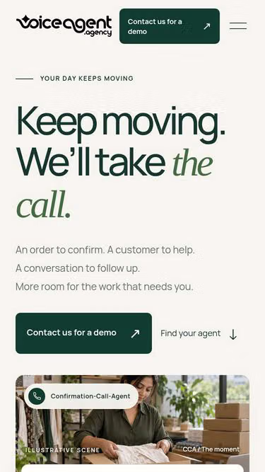 Screenshot of voiceagent.agency