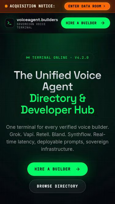 Screenshot of voiceagent.builders