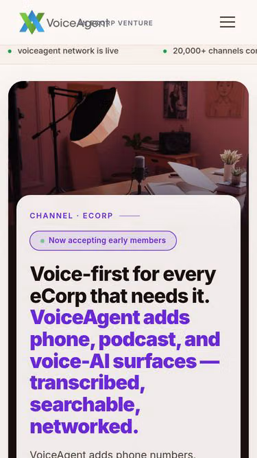 Screenshot of voiceagent.com