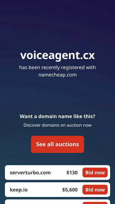 Screenshot of voiceagent.cx