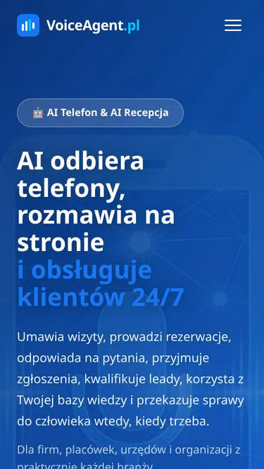 Screenshot of voiceagent.pl