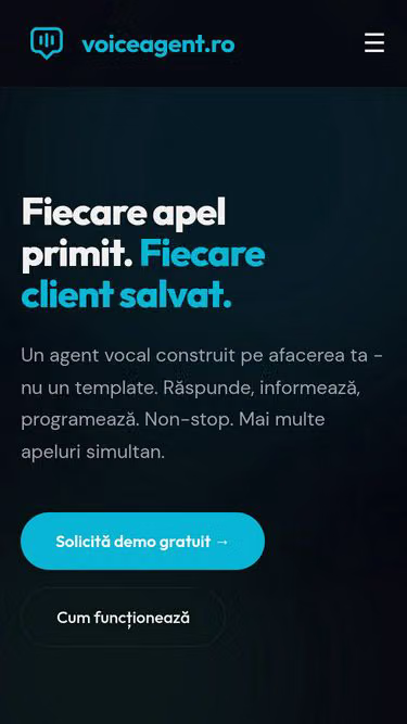 Screenshot of voiceagent.ro