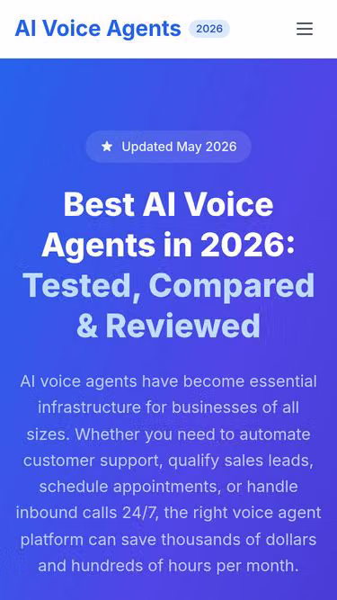 Screenshot of voiceagent.world