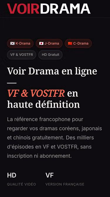 Screenshot of voirdrama.online