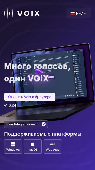 Screenshot of voix.su