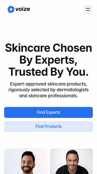 Screenshot of voize.com