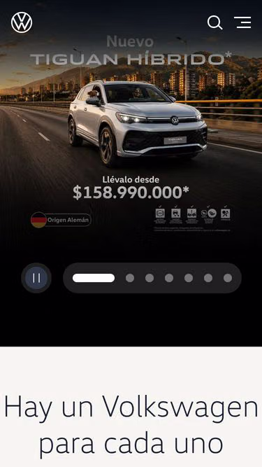 Screenshot of volkswagen.com.co