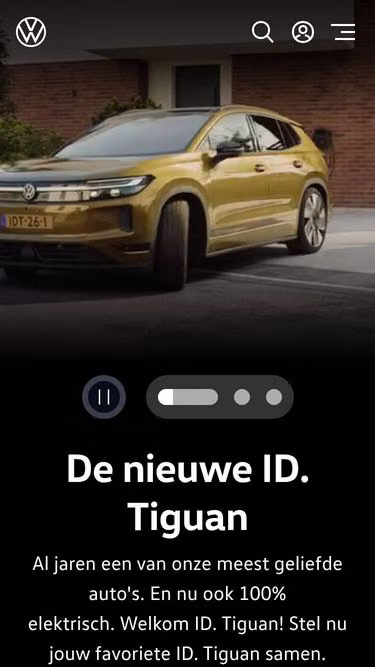 Screenshot of volkswagen.nl