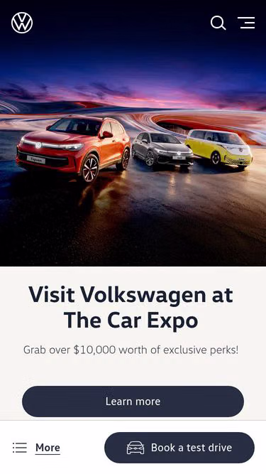 Screenshot of volkswagen.sg