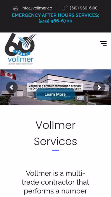 Screenshot of vollmer.ca