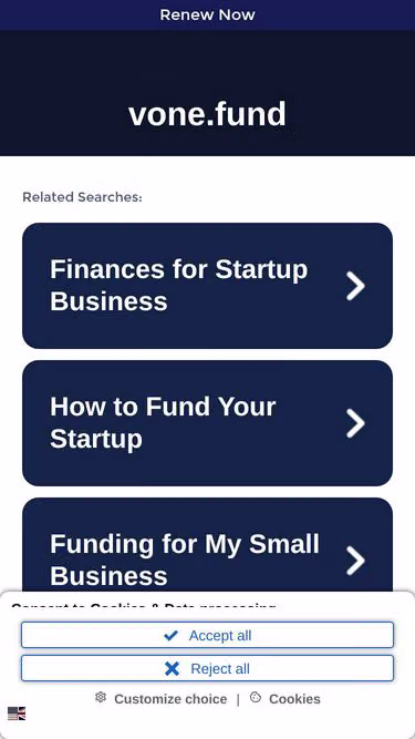 Screenshot of vone.fund