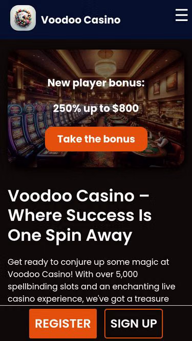 Screenshot of voodoo.nz