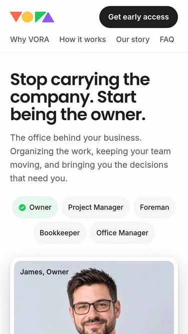 Screenshot of vora.build