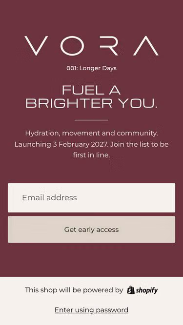 Screenshot of vora.com.au