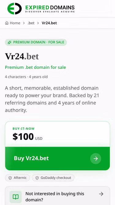 Screenshot of vr24.bet