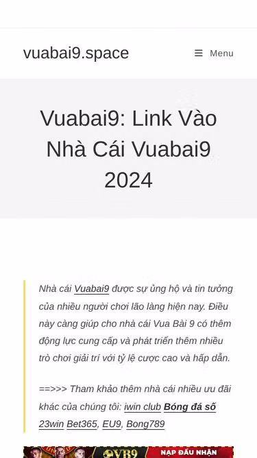 Screenshot of vuabai9.live