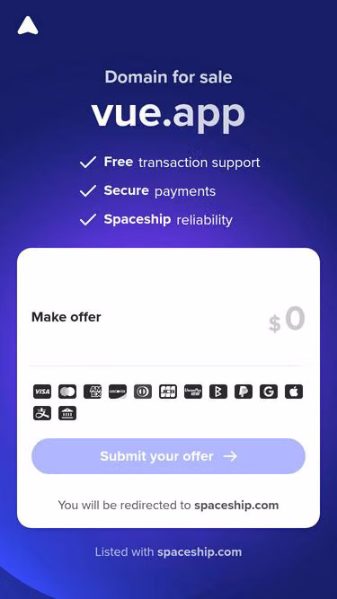 Screenshot of vue.app