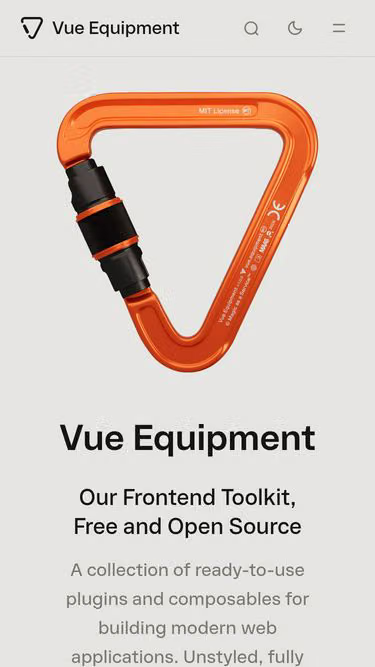 Screenshot of vue.equipment