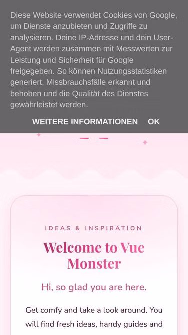Screenshot of vue.monster