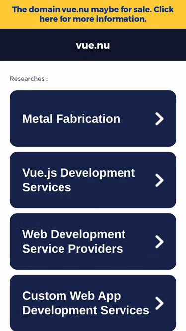 Screenshot of vue.nu