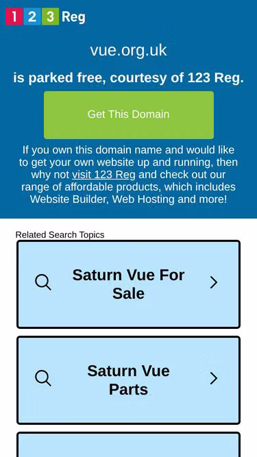 Screenshot of vue.org.uk