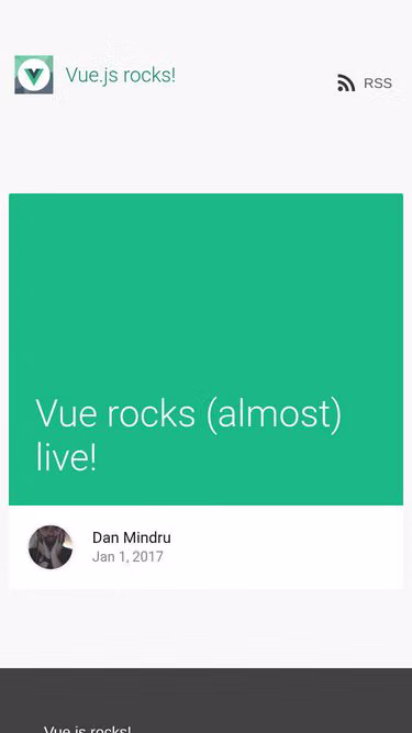 Screenshot of vue.rocks