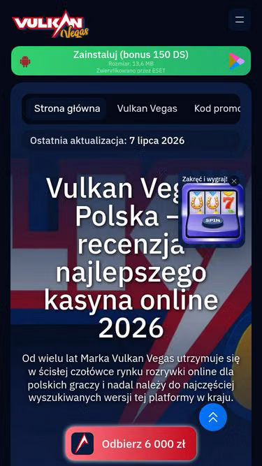 Screenshot of vulkanvegas.sos.pl