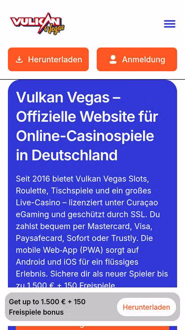 Screenshot of vulkanvegas.top