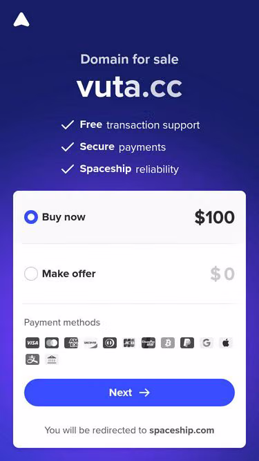 Screenshot of vuta.cc