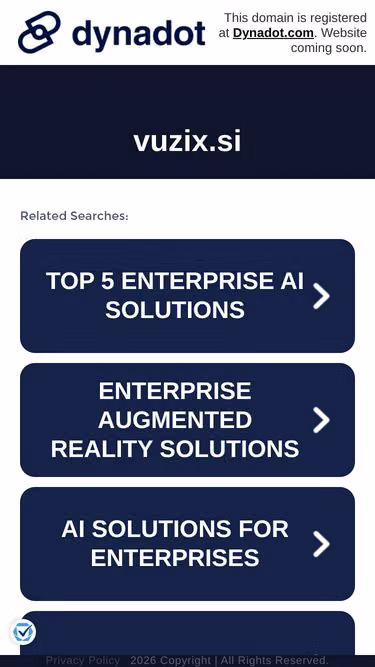 Screenshot of vuzix.si